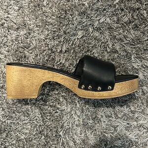 Steve Madden clog-style leather sandals